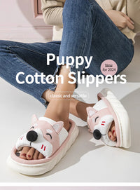 Designer Linen Platform Dog Slippers