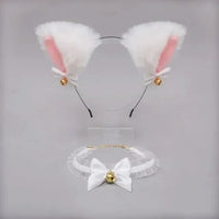 Cat Ear Cosplay Costume Set - Anime Headband & Claw Gloves with Bell