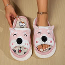 Designer Linen Platform Dog Slippers