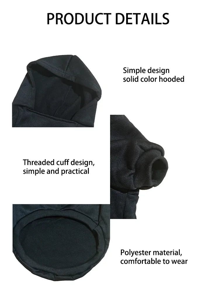 Dog Face Print Hoodie - Winter Jacket for Large Dogs