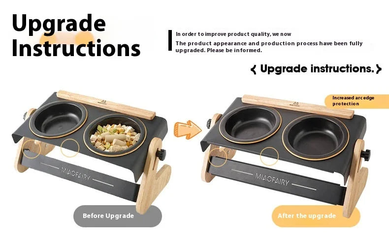 Elegant Chinese-Style Adjustable Pet Bowl by Tail chasers