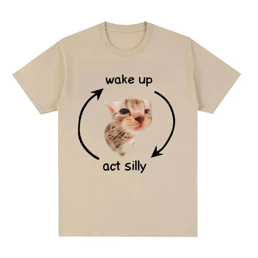 Cat Awakening Behavior Meme T-Shirt