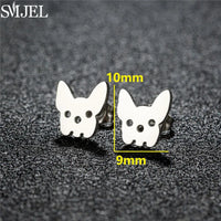 Dog Breed Cartoon Stud Earrings - Dachshund, Corgi & Chihuahua Designs