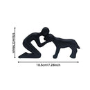Dog & Owner Resin Statue - Heartwarming Family Bond Desk Art