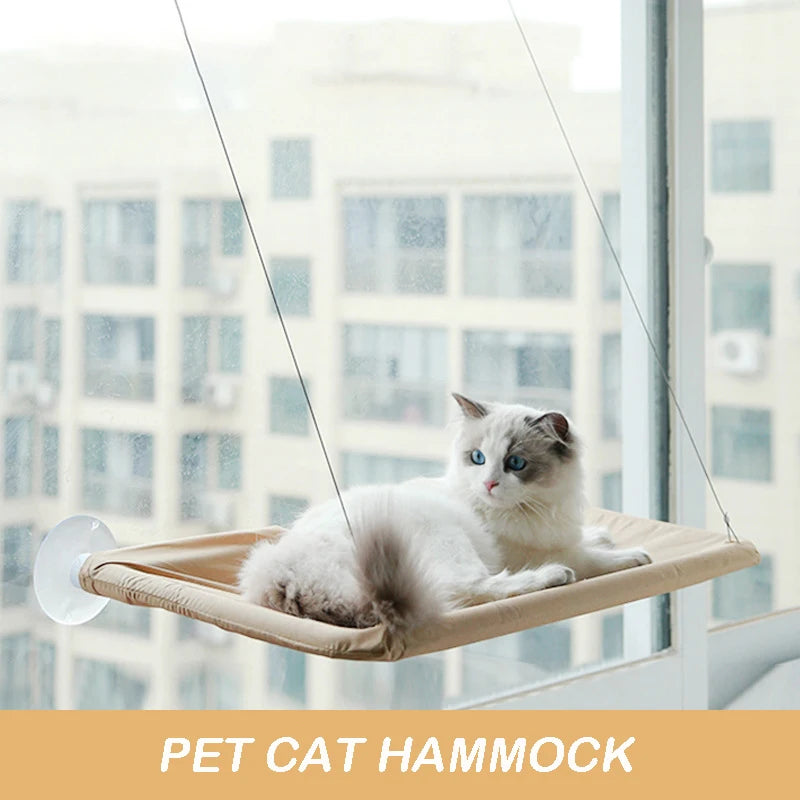 Pet Cat Hammock Aerial Hanging - Window Seat Climbing Frame 20kg Capacity