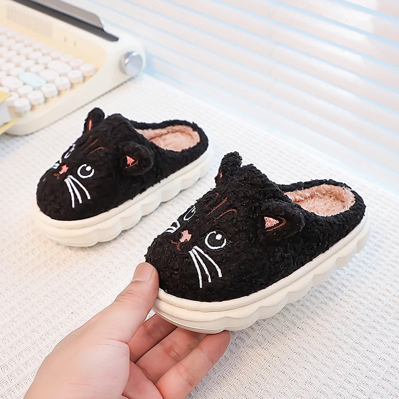 Cozy Winter Cat Slippers