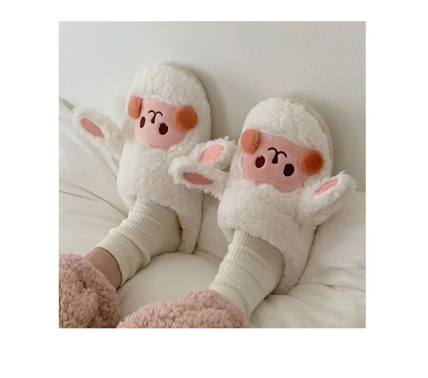 Dog Couple Slippers - Furry Winter