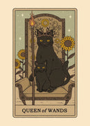 Black and White Cat Tarot Canvas Poster Good Luck Wall Art Pictures for Living Room Bedroom Playroom Modern Home Decor Gift by Tail chasers