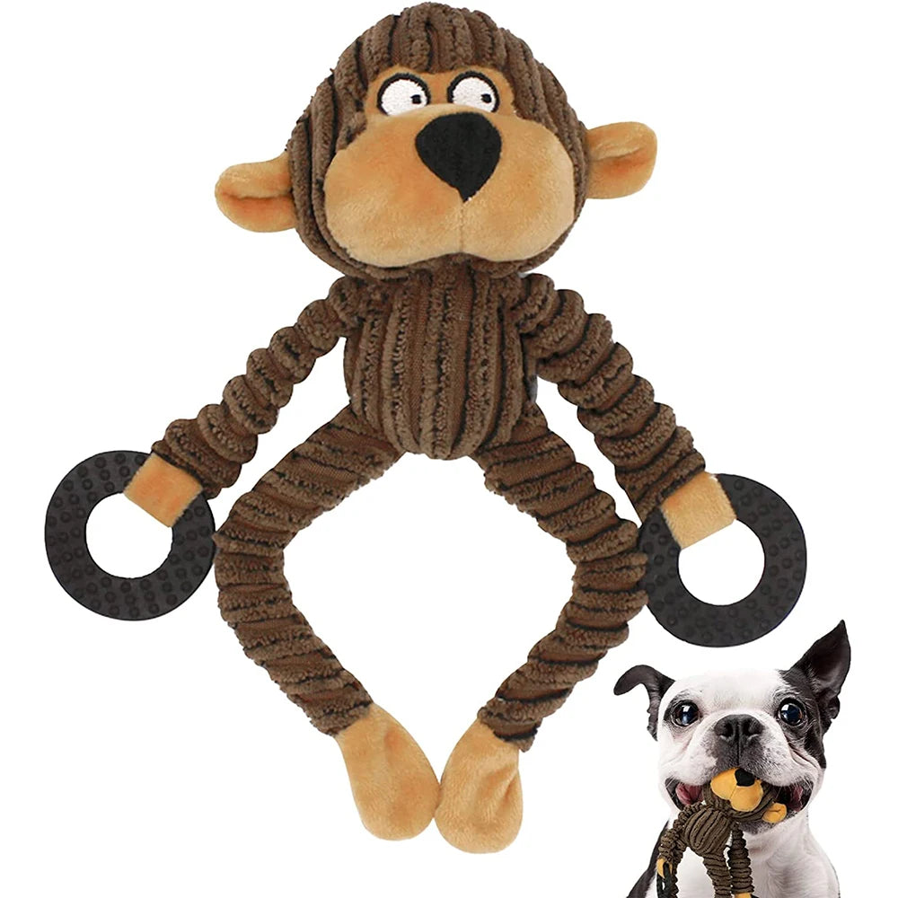 Squeaky Puppy Plush Chew Toys - Teething Training Interactive Small Dog Toys