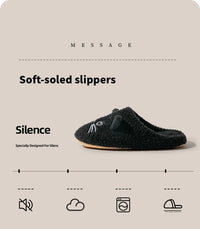 Cartoon Cat Winter Plush Slippers