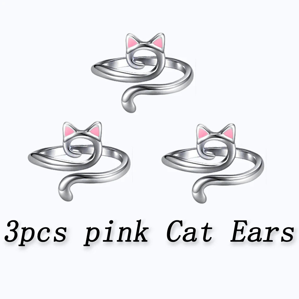 Protective Cat Ears Crochet Ring