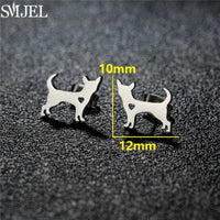 Dog Breed Cartoon Stud Earrings - Dachshund, Corgi & Chihuahua Designs