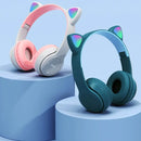 Cat Ear LED Bluetooth Headphones - Wireless Kids Gaming Headset