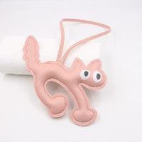 Leather Pet Keychain - Adorable Dog & Cat Charm