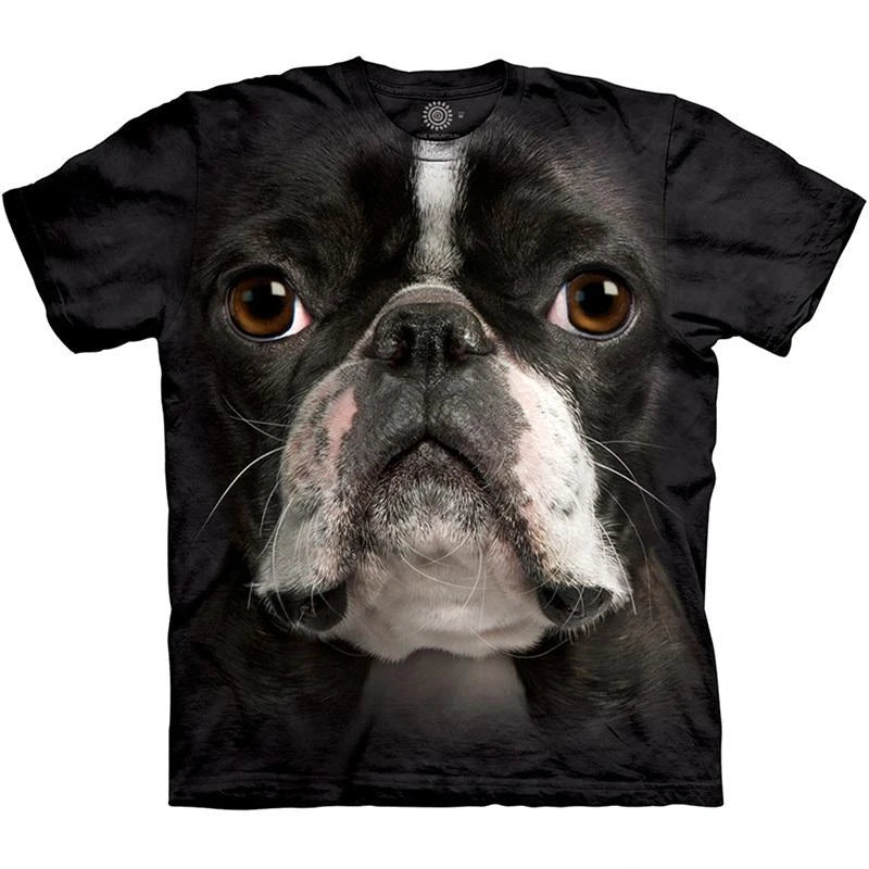 Cute Dog Face 3D Graphics Tee