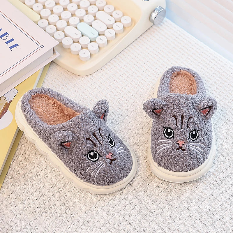 Cozy Winter Cat Slippers