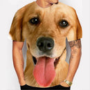 Cute Dog Face 3D Graphics Tee