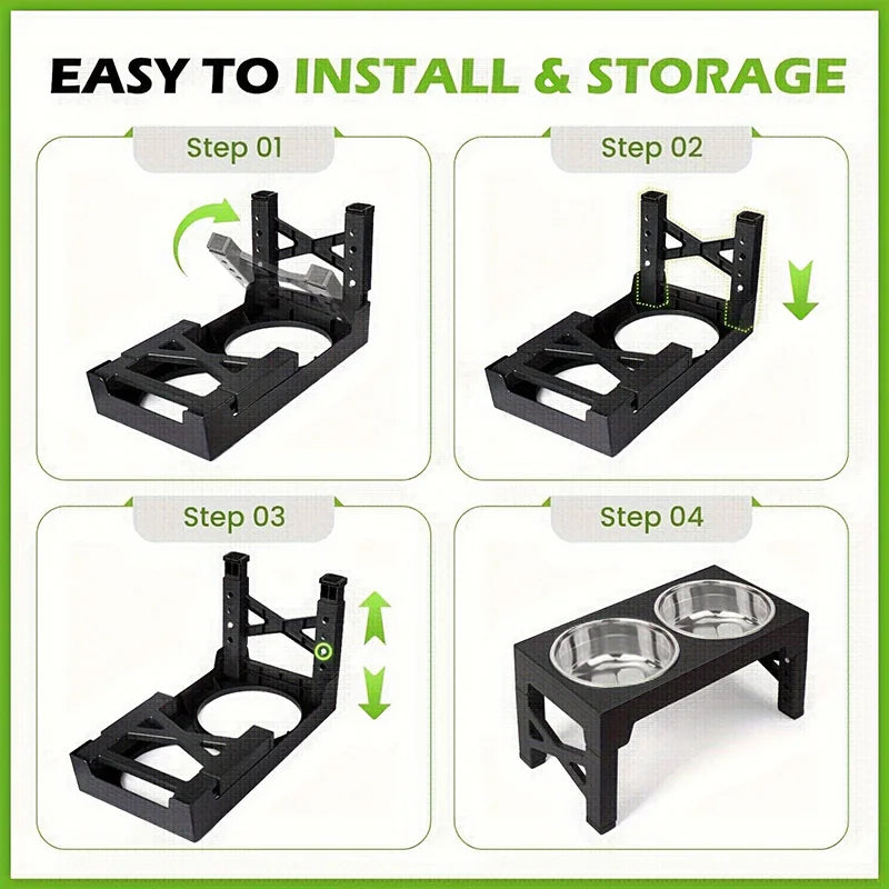 Versatile Adjustable Dog Feeder