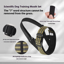 Reflective Tactical Muzzles for Medium Large Dogs Leads for Anti Barking Training Rope Guide Pet Mouth Cover Big Dog Accessories by Tail chasers