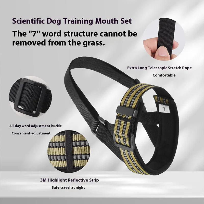Reflective Tactical Muzzles for Anti Barking Training