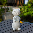 Solar Cat Garden Light - Adorable Outdoor Statue with Auto-Glow