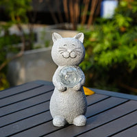 Solar Cat Garden Light - Adorable Outdoor Statue with Auto-Glow