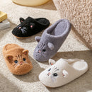 Cartoon Cat Winter Plush Slippers