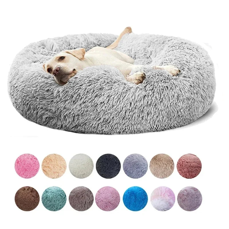 Super Soft Pet Cat Bed - Plush Donut Calm Bed Washable Sleeping Artifact