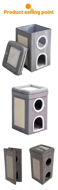 Cat Recliner Lounge - Portable Sisal Scratching Sofa