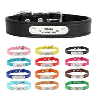 Personalized Engraved Leather Dog Collar