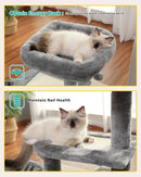 Multi-Level Cat Activity Tree with Scratching Posts & Hammock