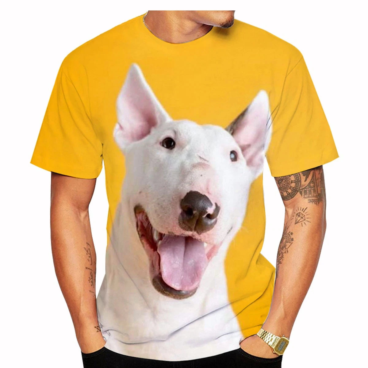 Bull Terrier 3D Print T-Shirt - Streetwear Fashion