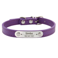 Personalized Engraved Leather Dog Collar
