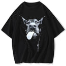 Men's Gothic Dog T-Shirt - Hip Hop Streetwear