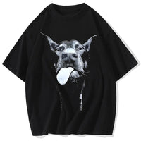 Men's Gothic Dog T-Shirt - Hip Hop Streetwear