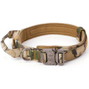 Tactical Military Dog Collar Adjustable Nylon Dog Collar with Control Handle and Metal Buckle for Medium and Large Dogs by Tail chasers