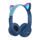 Cat Ear LED Bluetooth Headphones - Wireless Kids Gaming Headset