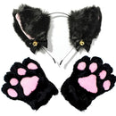 Cat Ear Cosplay Costume Set - Anime Headband & Claw Gloves with Bell