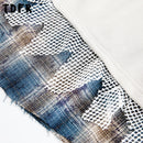 Dog Print Fake Two-Piece Men's Sweatshirt - Retro Patchwork Crew Neck