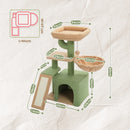 Multi-Level Cat Activity Tree with Scratching Posts & Hammock