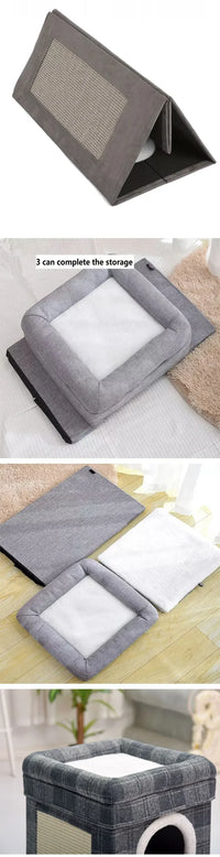 Cat Recliner Lounge - Portable Sisal Scratching Sofa