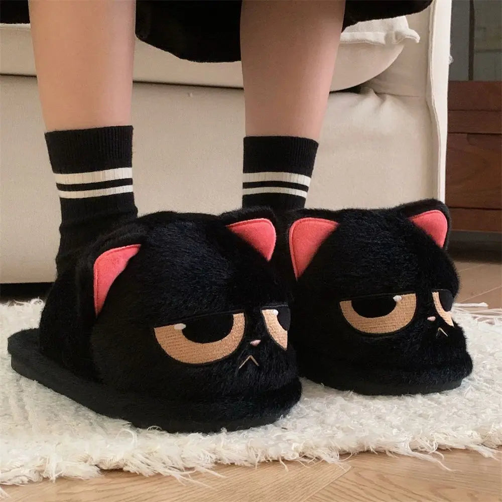 Cuddly Kawaii Cat Winter Slippers