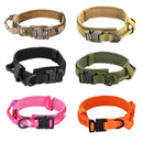Tactical Military Dog Collar Adjustable Nylon Dog Collar with Control Handle and Metal Buckle for Medium and Large Dogs by Tail chasers