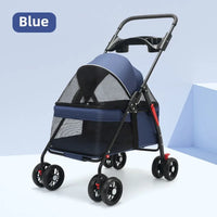 Lightweight Pet Stroller - Foldable Travel Stroller for Small Dogs & Cats