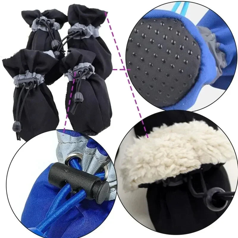 4-Piece Waterproof Dog Shoes Set