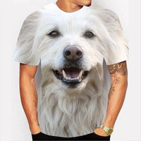 Cute Dog Face 3D Graphics Tee
