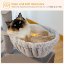 Multi-Level Cat Activity Tree with Scratching Posts & Hammock