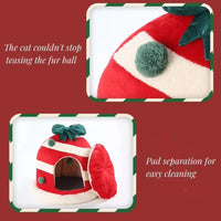 Christmas Cat Dog Bed