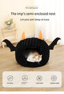 Halloween Bat Pet Cave Bed - Cozy Fall & Winter Warmth