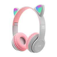 Cat Ear LED Bluetooth Headphones - Wireless Kids Gaming Headset